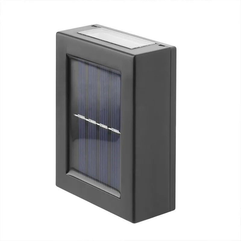 Pack X 7 Lampara Solar Led Exterior Aplique Resiste Lluvia Negro