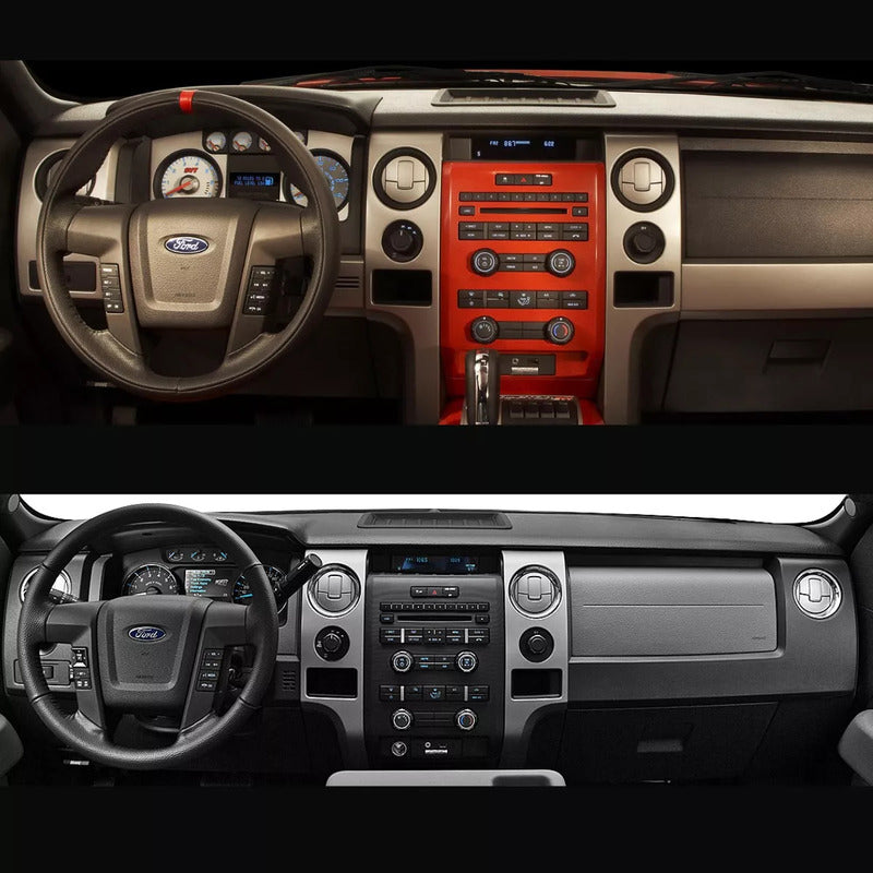 Bisel Adaptador Radio 9 Pulgadas Ford F150 Raptor 2009-2015 Gris Oscuro