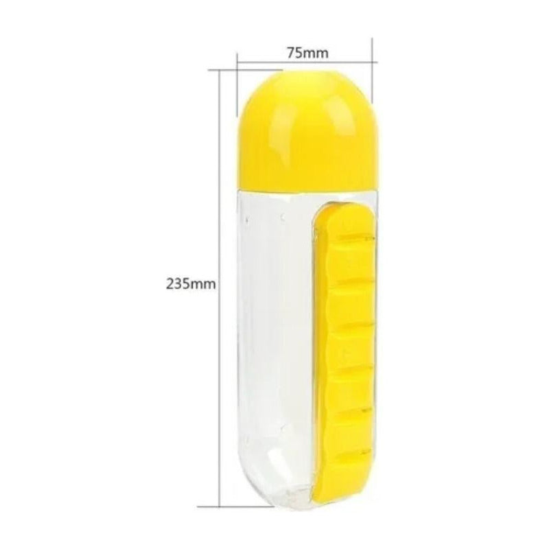Pastillero 2 En 1 Botella 600ml Organizador Semanal Vitamina