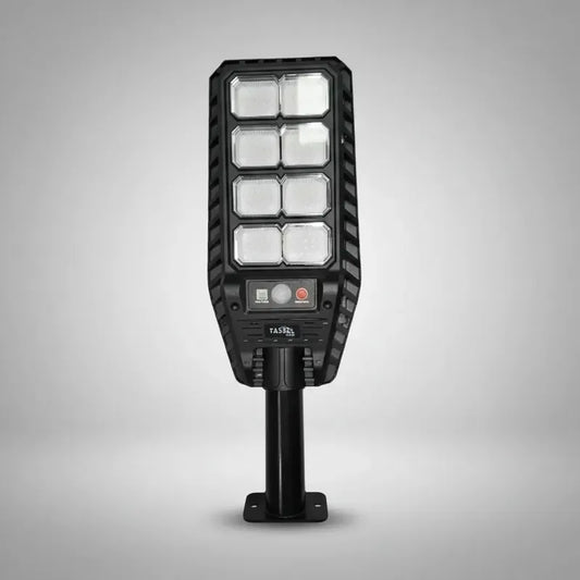 Foco Solar 800w + Soporte Y Sensor Luminaria Para Exterior Negro Blanco Frío