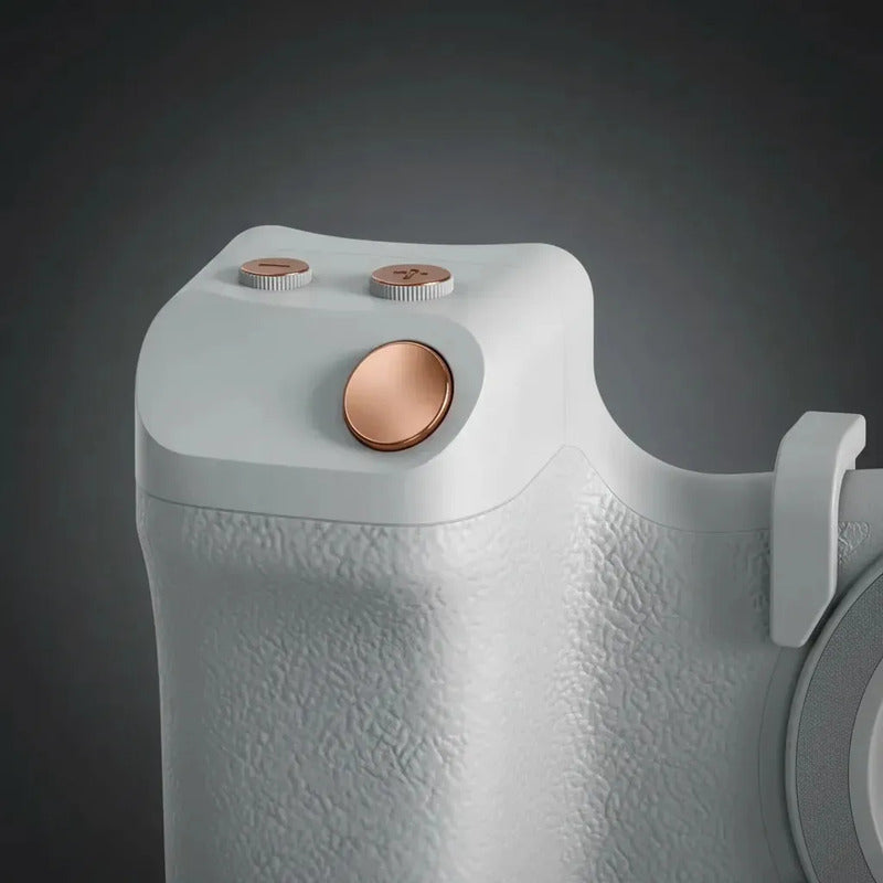 Empuñadura Magnética Para Cámara De Celular Grip Ergonómico Blanco