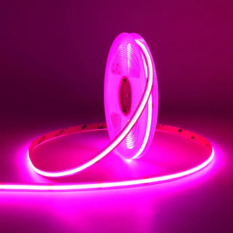 Cinta Led Neon Luz 5mts Flexible Transformador 12v Decoracio Fucsia