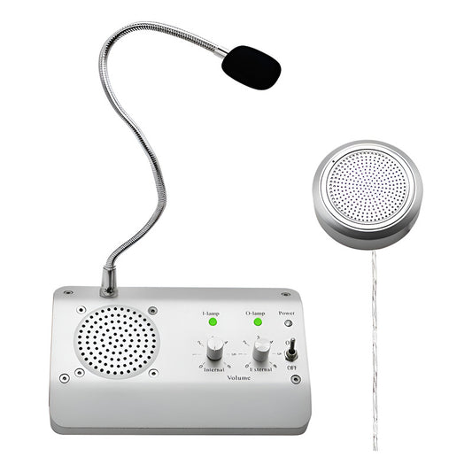 Intercomunicador Microfono Para Bancos Y Cajas Citofono Plateado