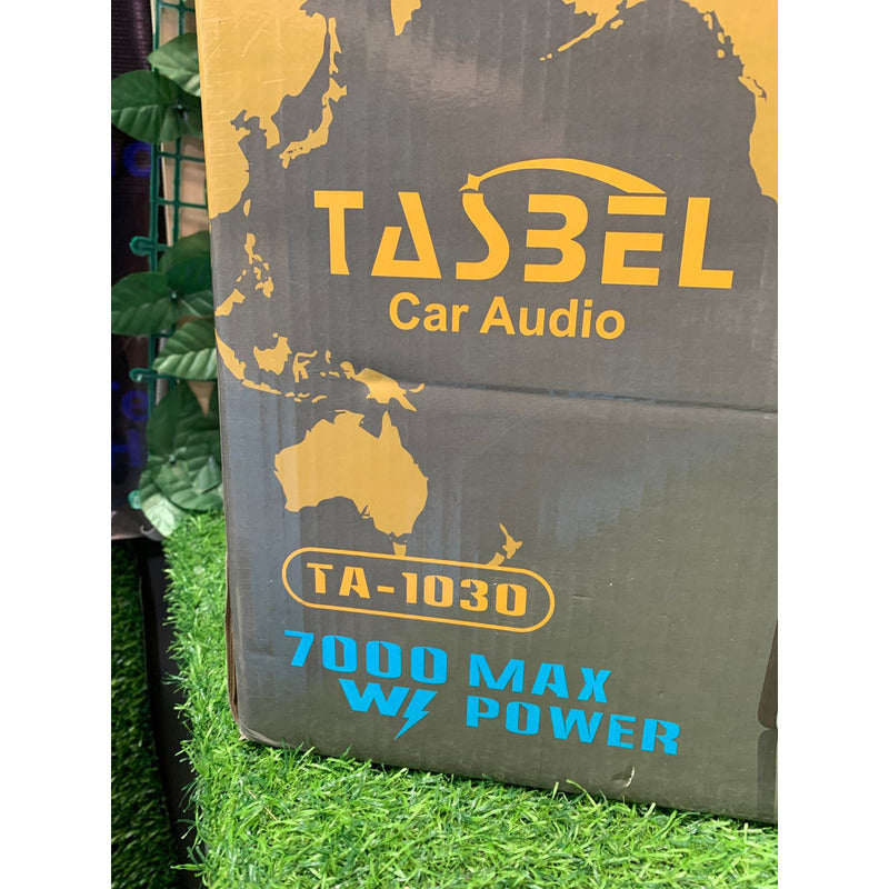 Subwoofer Amplificado 7000w 10 Pulgadas + Kit De Cables Gris