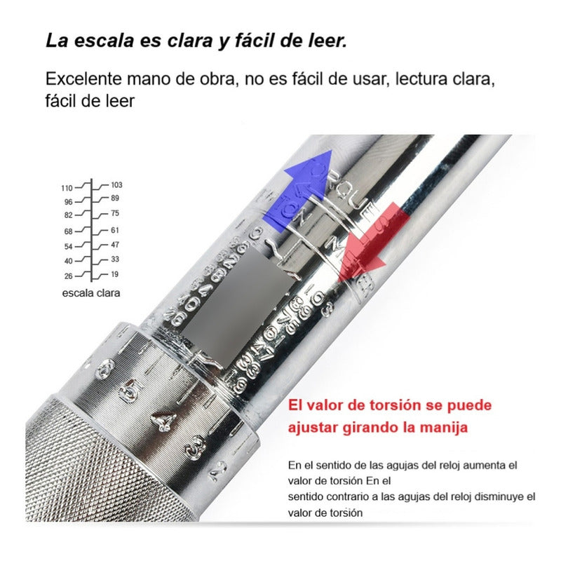 Torquímetro De Trueno Llave De Torque 3/8 19-110nm
