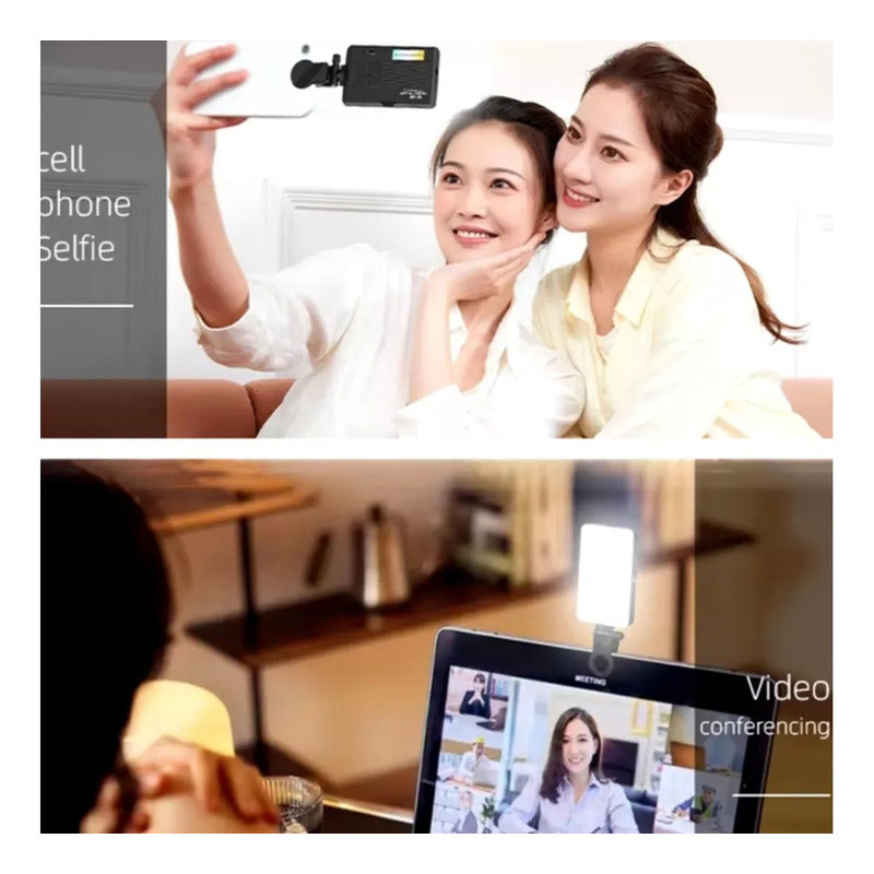 Luz Blanca Rgb Portátil Para Selfies Videos Ajustable Camara