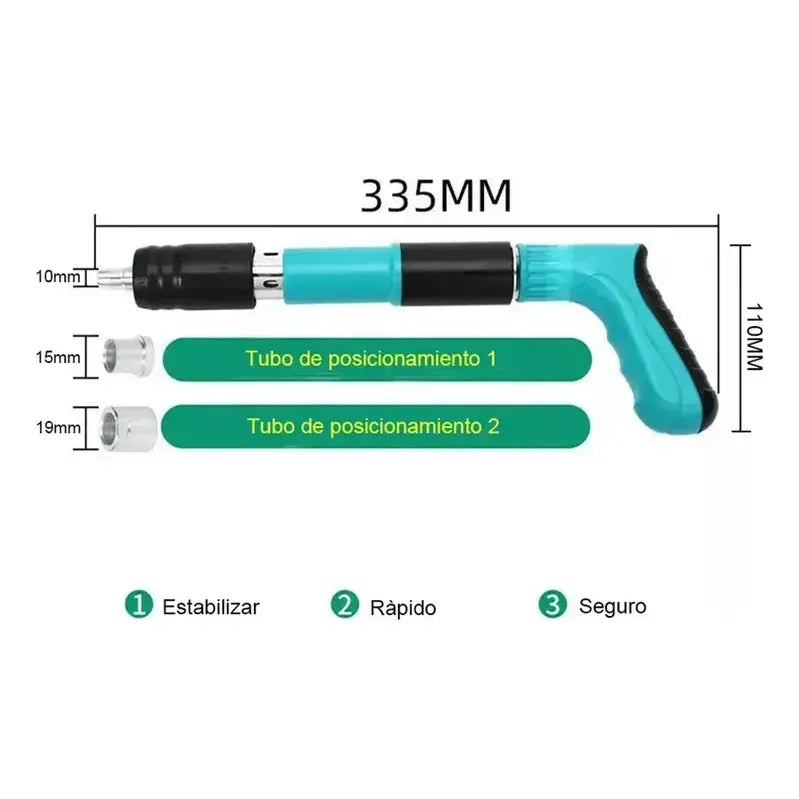 Pistola De Fijacion De Pared + 100clavos Kit Portatil