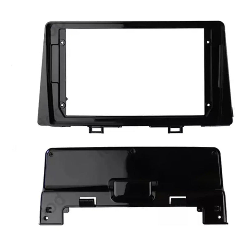 Kit Multimedia: Bisel Adaptador Radio Kia Morning 2018-2025 Negro + Pantalla Táctil 9'' Gps/wifi