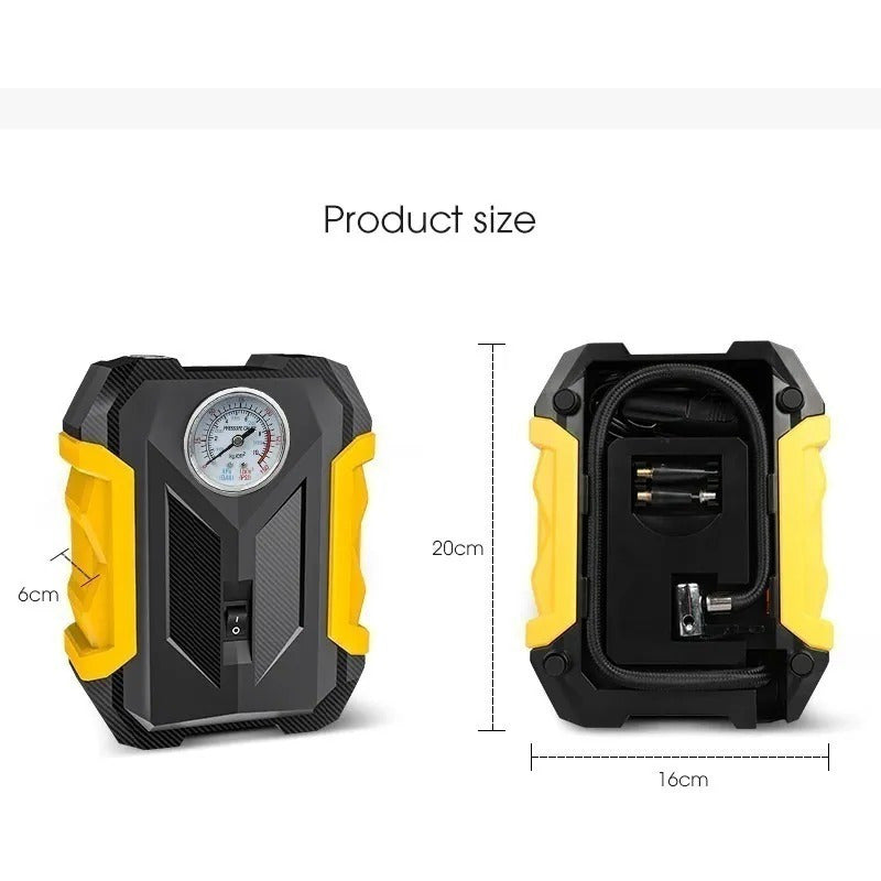 Compresor De Aire Inflador Portable De Auto 12v Con Linterna