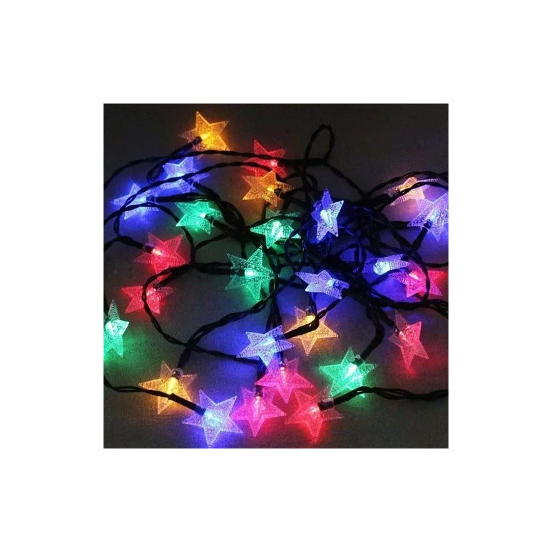 Estrellas Luces Led Solar Navidad Guirnalda Cinta Lineal