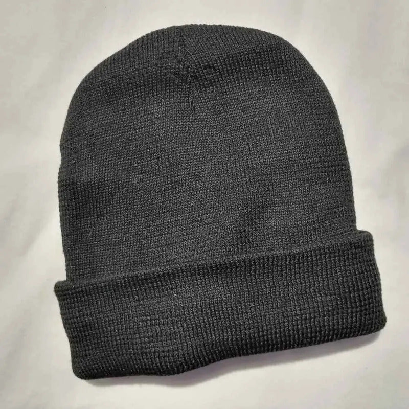 Gorro  Negro De Lana Para Invierno Estilo Nieve Frio Termico Negro Un Lisa