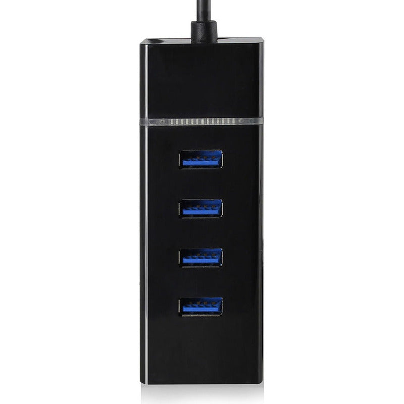 Hub 4 Multi Puerto Usb 2.0 Indicador Led - Datos Y Carga Negro