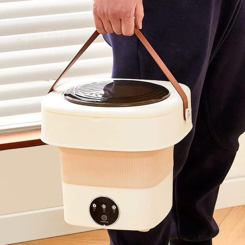 Mini Lavadora Portátil Plegable Personal Hogar Elegante Blanco
