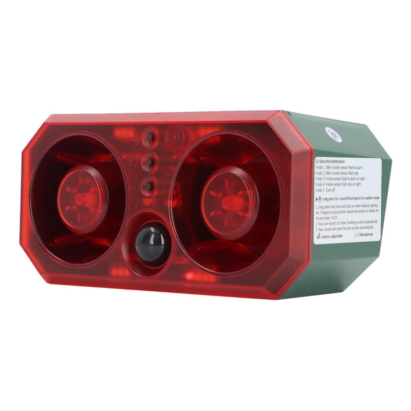 Alarma Solar Alerta Con Luz, Sonido Y Sensor De Movimiento