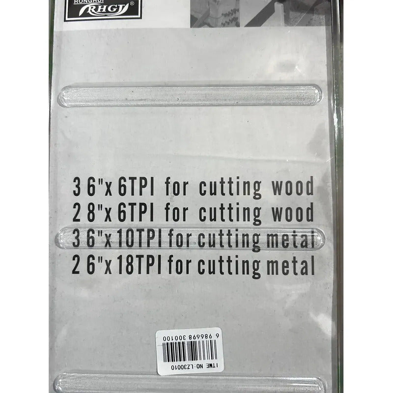 Set 10 Hojas Sierra Sable 6 A 8 Pulgadas Madera Y Metal