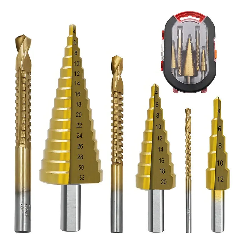 Juego De Brocas Escalonadas Y Dentadas Con Revestimiento