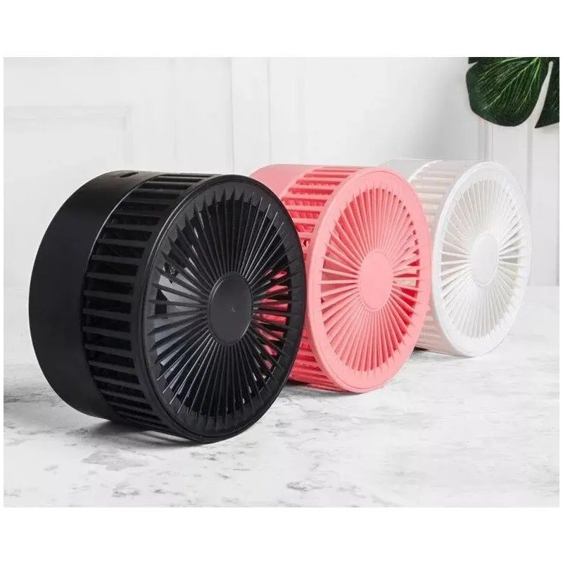 Ventilador De Mesa Escritorio Portatil Usb Silencioso Potent 20 Cm 5w Rosa Plástico 3
