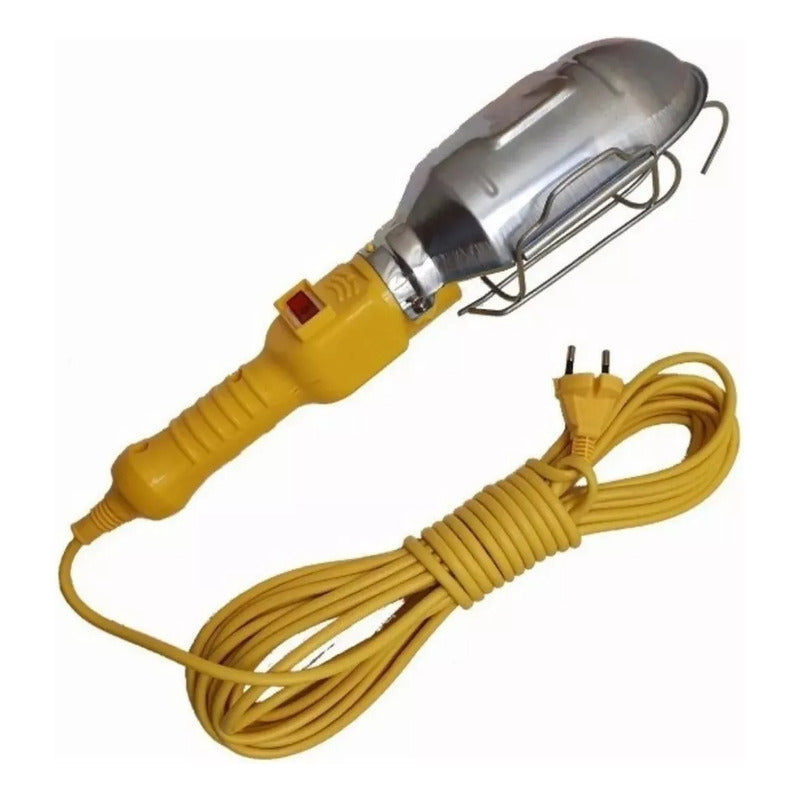 Lámpara Portátil Mecánico Extensión + Interruptor 10 Metros