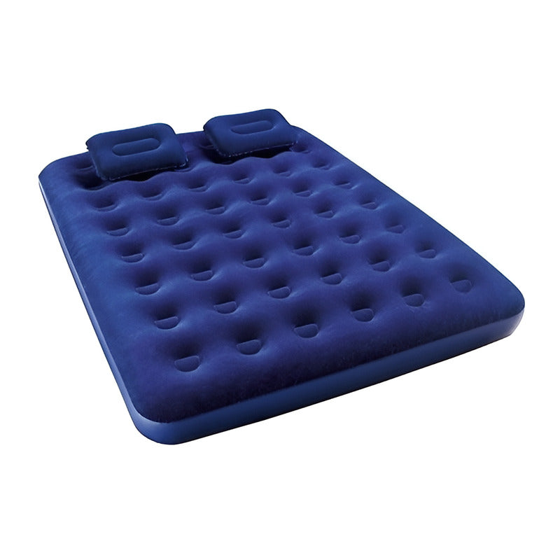 Colchón Inflable Queen Size 203 Cm Con Almohadas Bestway Azul