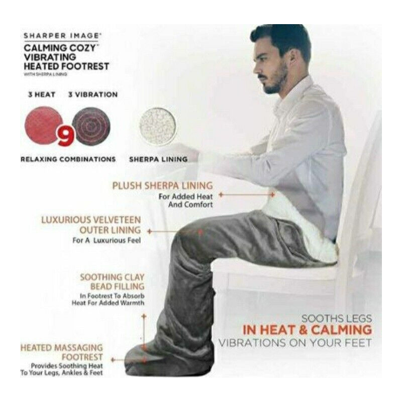 Calentador De Pies Masajeador Liso 1 Kg Gris Oscuro