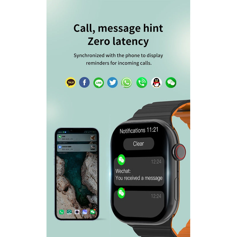 Smartwatch Reloj Inteligente Bluetooth Llamadas 2.1 Deportiv Blanco Milanese Negro