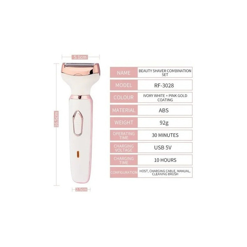 Depiladora Para Mujer 4 En 1 Recargable Bikini Nariz Cejas