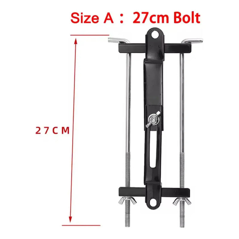 Soporte Fijador Batería Ajustable Seguro Estabilizador Auto Negro