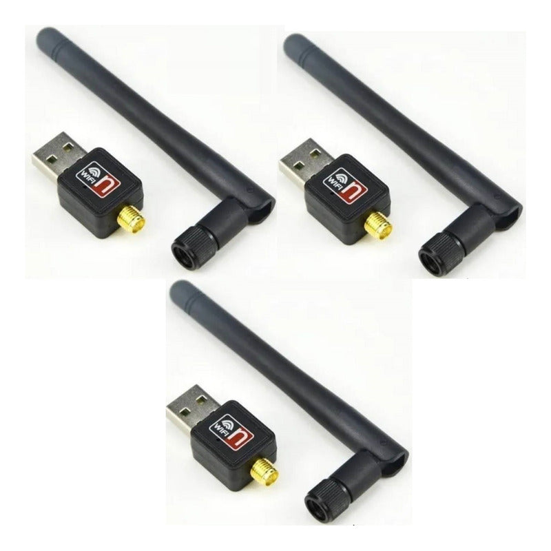 Pack X 3 Antena Usb Wifi 2.4g Y 5g 2.0 Internet Laptop
