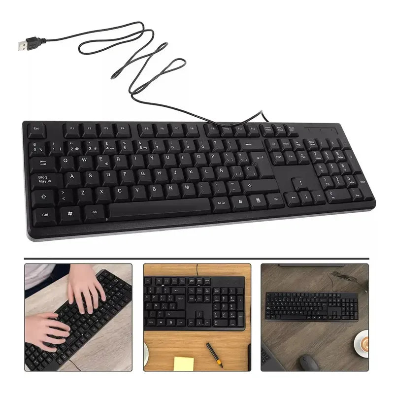 Set De Teclado Y Mouse Alambrico Negro Weibo Modelo H-8810 Negro