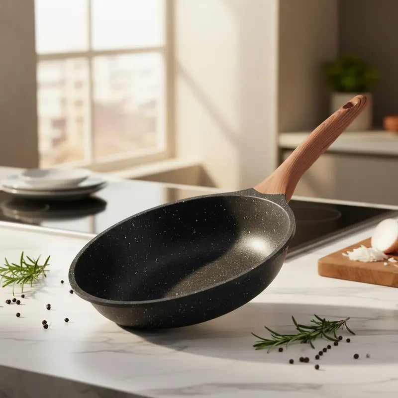 Sartén De Cocina Revestimiento Antiadherente Para Inducción Negro