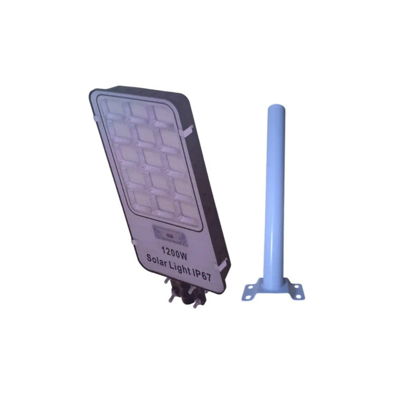 Foco Solar De Poste 1200 Watt Luz Fija Más Soporte