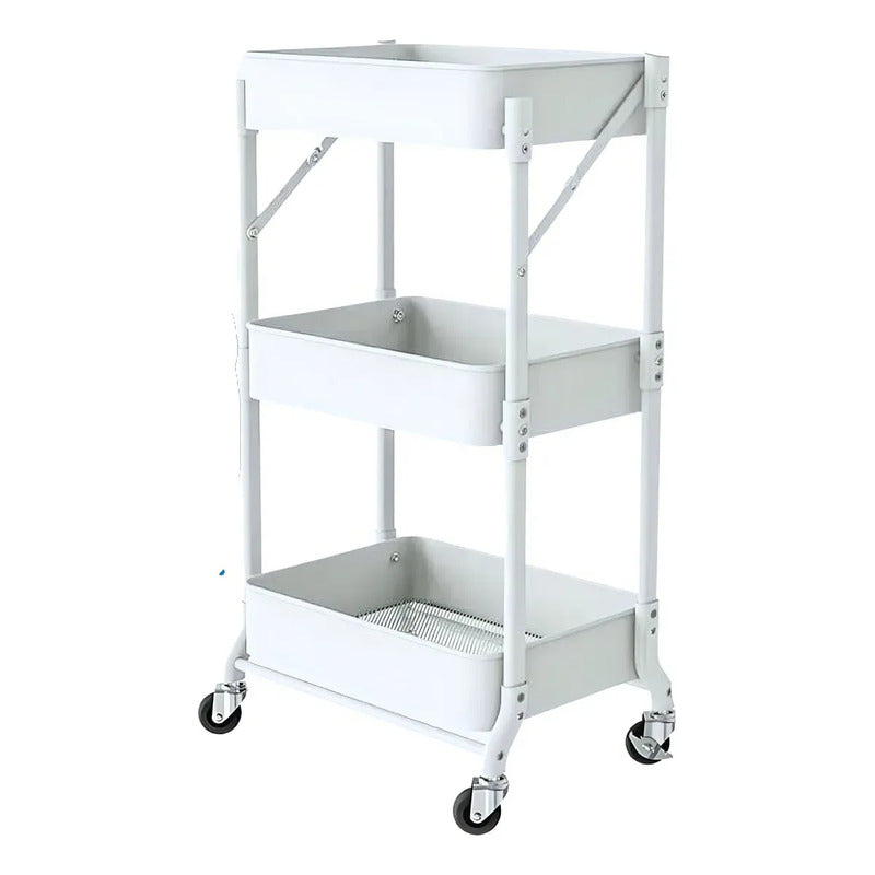 Cajones Con Ruedas Plástico Repisa Móvil Organizador Rosa