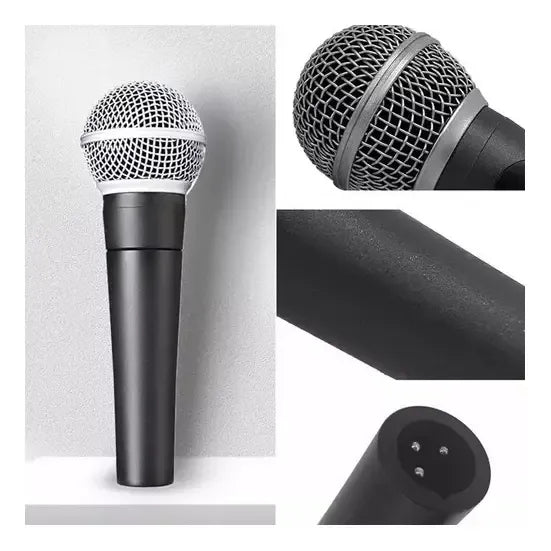 Micrófono Vocal Profesional M-58 Dinámico Metalico Color Negro