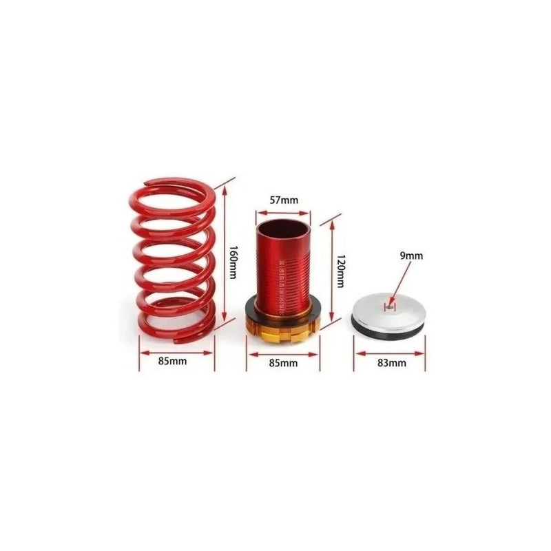 Coilover Universal Auto Suspencion Graduable X4