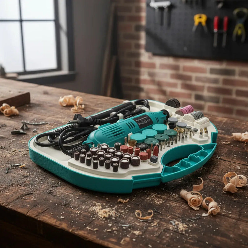 Taladro Tipo Dremel Para Fresa Torno Con Kit De Accesorios 50/60hz 135 W