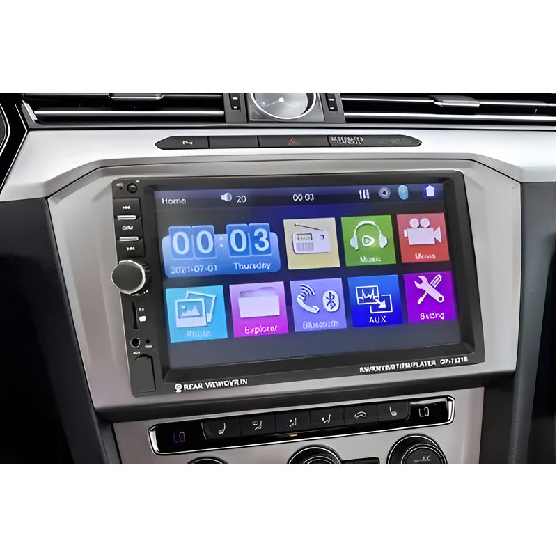 Radio Auto 2 Din Mirror Link+ Mando/7021b Mp5 7 Pulgadas Color Negro