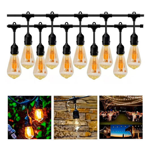 Soquete Guirnalda Terraza Patio Ampolletas Incluidas Decorac Cálida