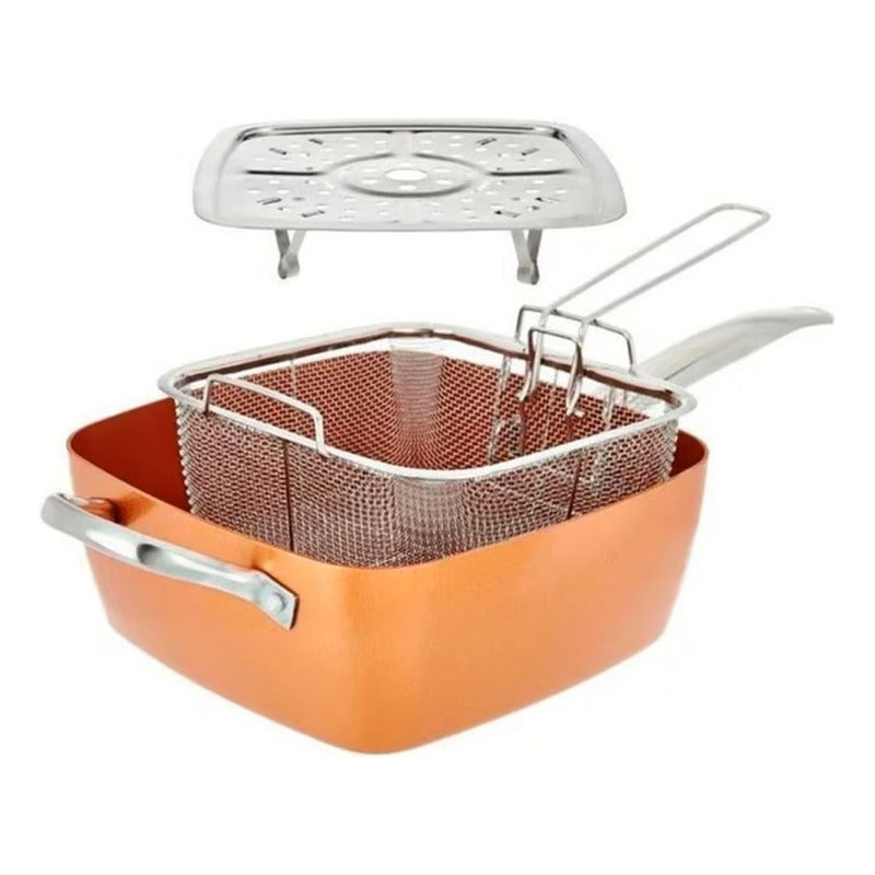 Wok New Line Olla 4 Pzas 24cm Antiadherente 7l
