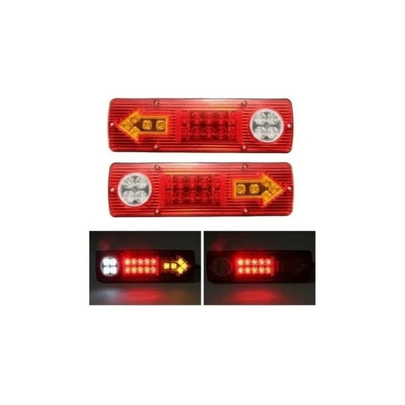 Stop X2 Led Reversa Cruce, Tricimoto, Camion, Remolque Grua