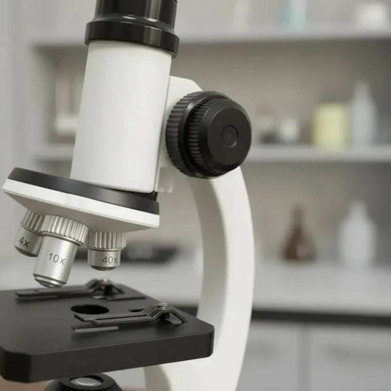 Microscopio Educativo Kit De Ciencia Para Niños Juguete Blanco