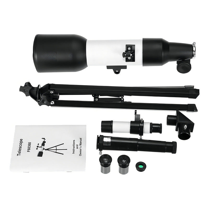 Telescopio Monocular Astronómico F36060m Color Blanco