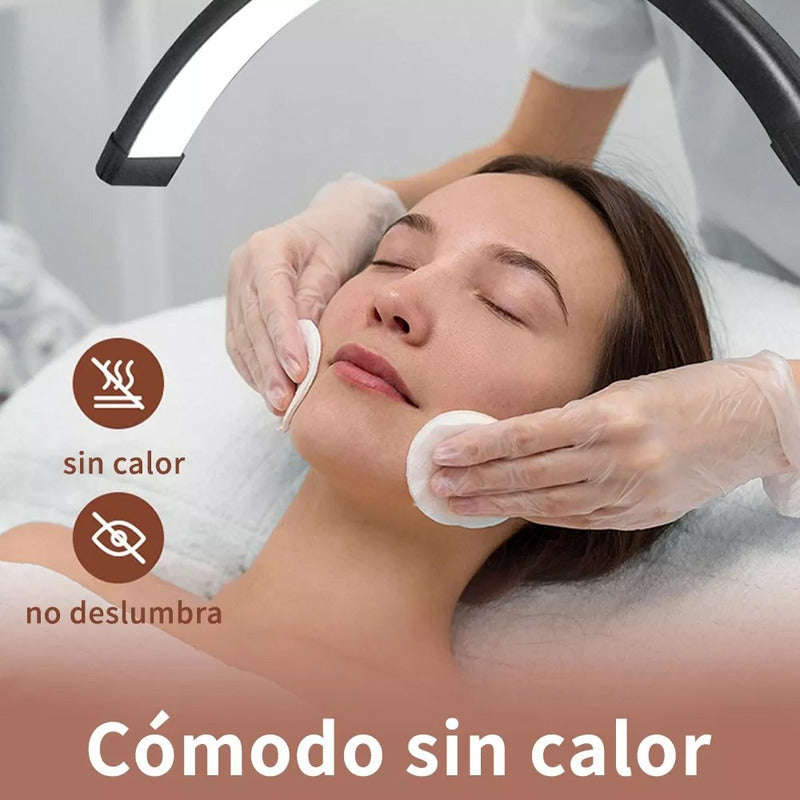 Lampara Led Lashista Manicure Estetica Led Media Luna Negra Negro