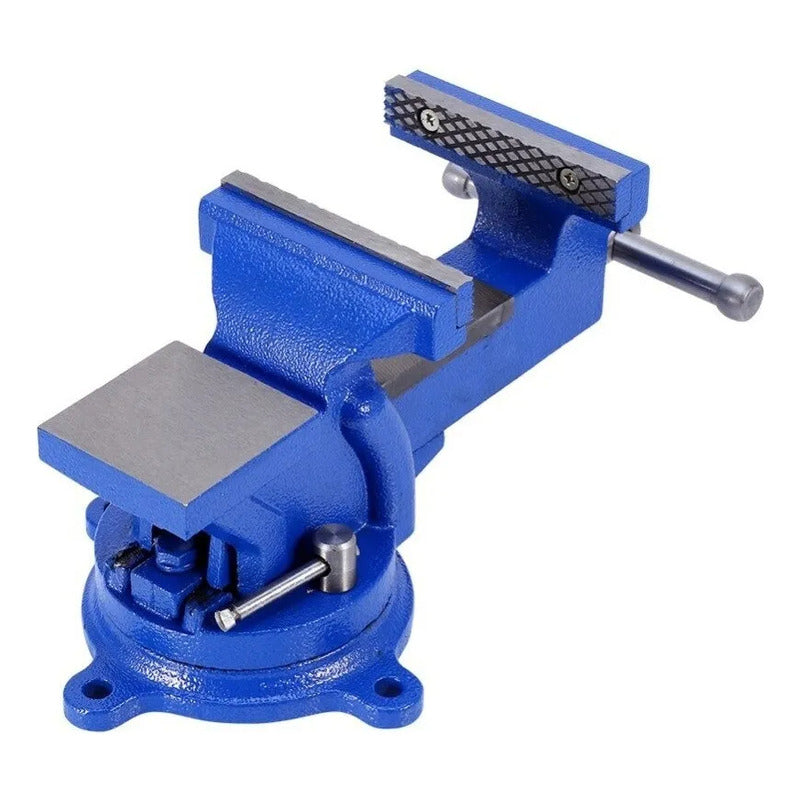 Tornillo De Banco Mecánico 4 Pulgadas 100mm Morsa Azul