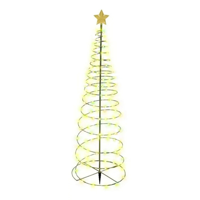 Kit Navidad: 2 Guirnaldas Led Usb Cálida 3m + 2 Estacas Solares Árbol Estrella Amarillas 85cm