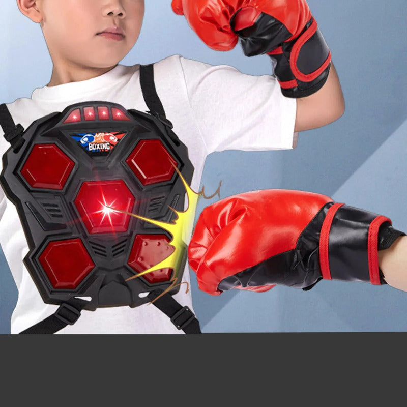 Máquina Boxeo Para Niños Música Bluetooth Set Boxeo Infantil Negro Infantil