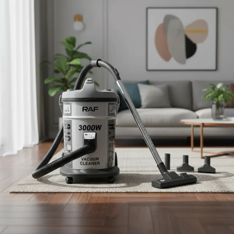 Aspiradora  3000w Raf Acero Inoxidable Color Gris Oscuro Gris Oscuro