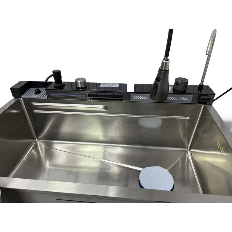 Lavaplatos Fregadero Digital 7 Modos Acero Inoxidable Cocina Plateado