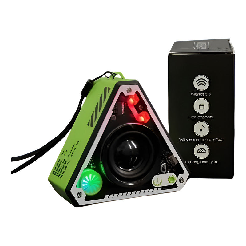 Mini Altavoz Bluetooth Parlante Inalámbrico Portátil Con Luz Negro