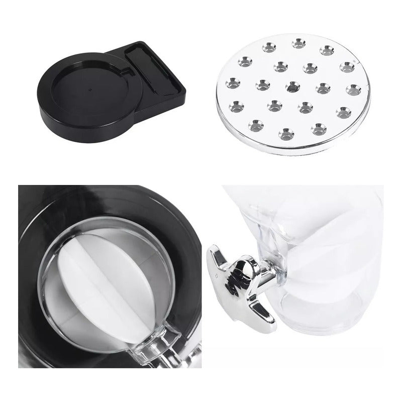 Dispensador Cereal Granos Frutos Comida De Perros Y Gatos Negro