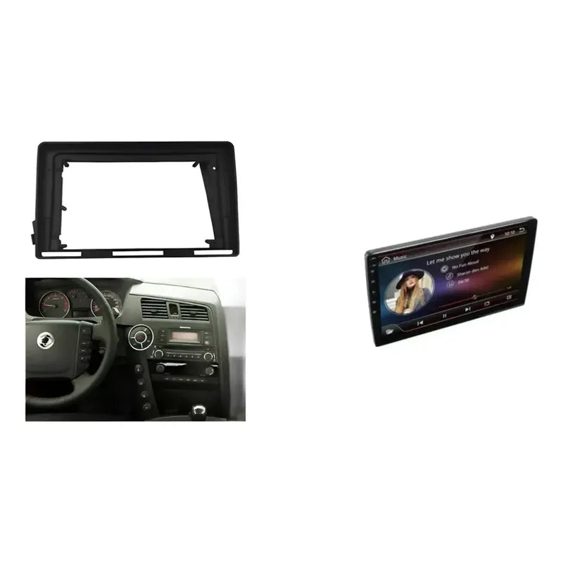 Kit Ssangyong: Bisel Negro 9'' Actyon/kyron + Pantalla Táctil 9'' Gps/radio/wifi